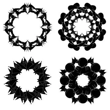 Circle Elements Set of Circle Elements Isolated on White Background Copyri... Stock Photos