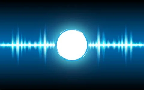 Circle empty space with sound wave form Stock Illustration