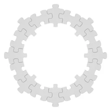 Circle empty white puzzle Stockillustratie