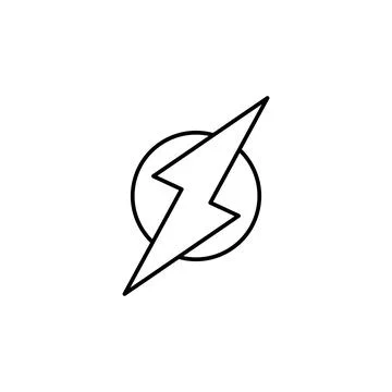Circle, energy icon. Simple line, outline vector electro power icons for ui and Illustrazione stock