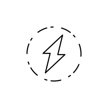 Circle, energy icon. Simple line, outline vector electro power icons for ui and Stock Illustration