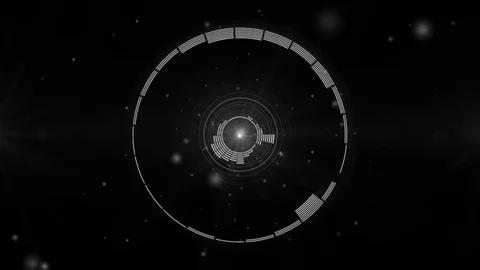 Circle Equalizer bar frequency 4K colorless Stock-Footage 72121038