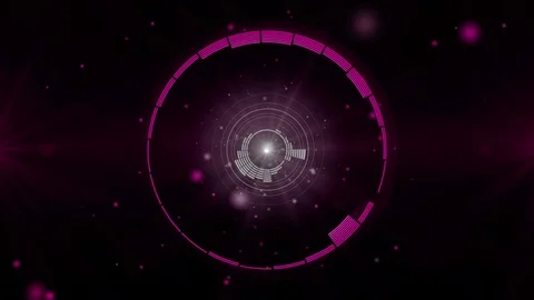 Circle Equalizer bar frequency 4K Red Stock-Footage 72124416