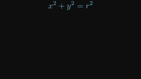 Circle Equation Morph in manimation graphics. Stock Footage 308321711