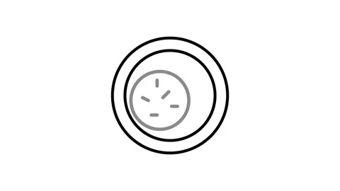 A circle featuring multiple evenly spaced dots arranged around its perimeter. Stock Footage 332763371