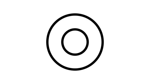 A circle featuring a prominent black circle at its center, creating a strik.. Stock Footage 334853093