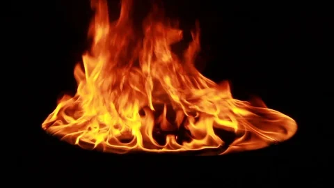 Circle of fire on a black background Stock-Footage 79161198