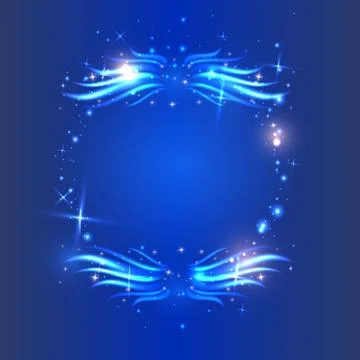 Circle of fire with colorful  flames Stock Illustration