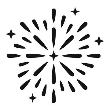 Circle firework icon simple vector. Carnival party 스톡 일러스트