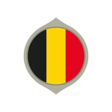 Circle flag of Belgium Stock Illustration