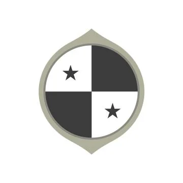 Circle flag of Panama Illustrazione stock