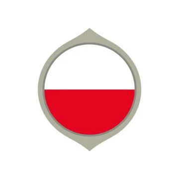 Circle flag of Poland Stock Illustration