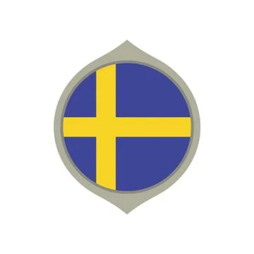 Circle flag of Sweden Stock Illustration
