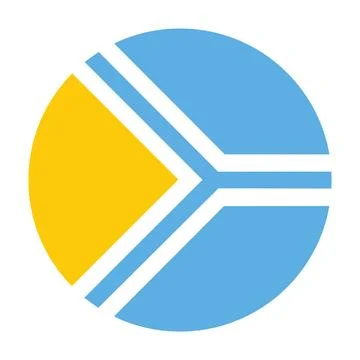 Circle flag of Tuva Republic vector illustration isolated on white background イラスト素材