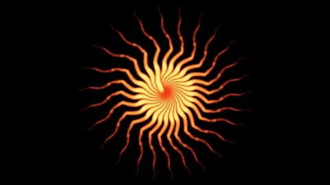 Circle of flames VJ clip Stock Footage 71256245