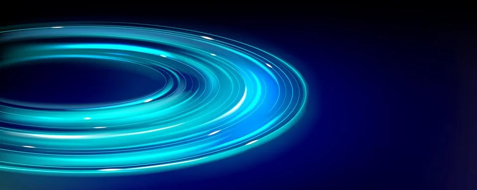 Circle flare, neon light effect of planet ring Stock Illustration