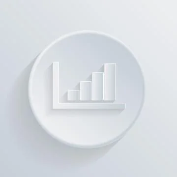 Circle flat icon with a shadow, diagram Illustrazione stock