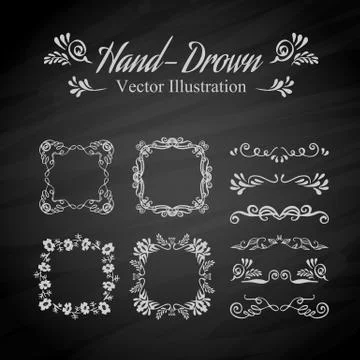 Circle floral borders Stock Illustration