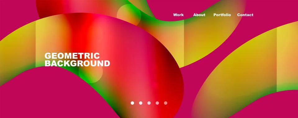 Circle, flowing shape composition geometric abstract background. Vector Stock Illustration