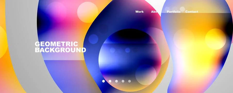 Circle, flowing shape composition geometric abstract background. Vector 스톡 일러스트