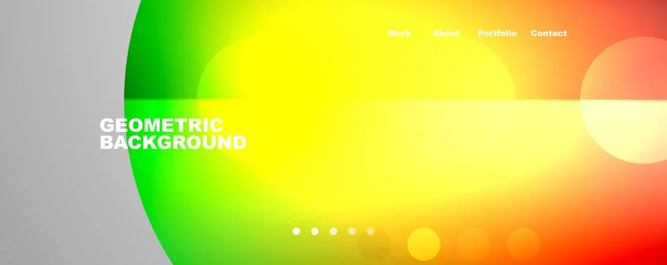 Circle, flowing shape composition geometric abstract background. Vector 스톡 일러스트