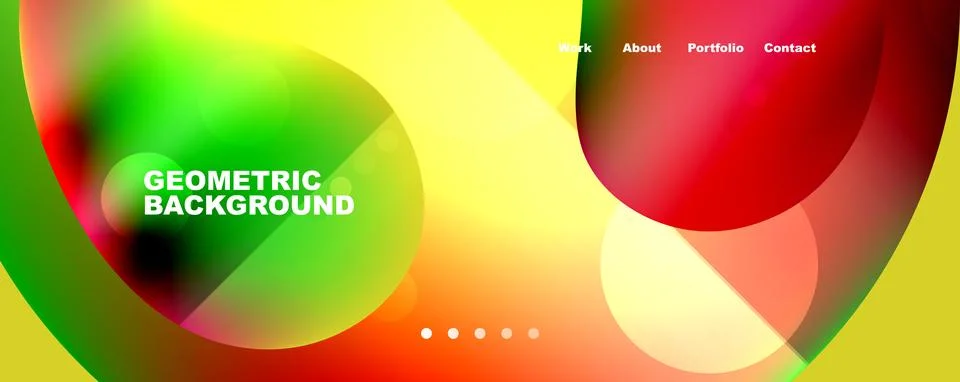 Circle, flowing shape composition geometric abstract background. Vector 스톡 일러스트