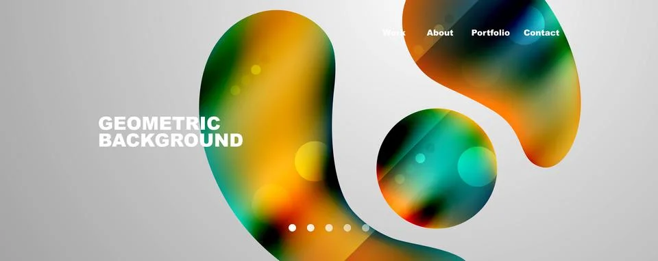 Circle, flowing shape composition geometric abstract background. Vector Stock Illustration