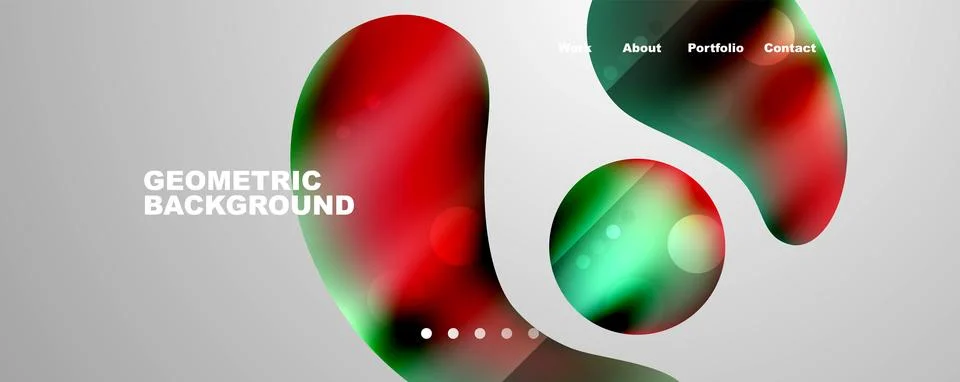 Circle, flowing shape composition geometric abstract background. Vector 스톡 일러스트