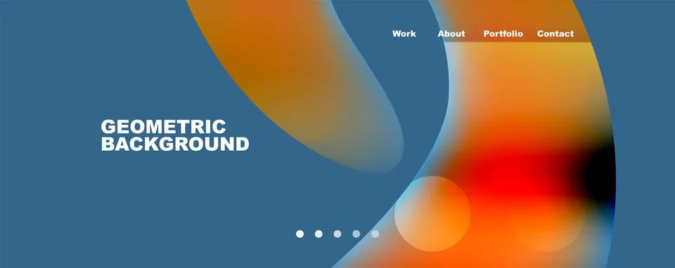 Circle, flowing shape composition geometric abstract background. Vector Stock Illustration