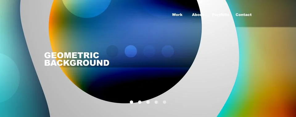 Circle, flowing shape composition geometric abstract background. Vector 스톡 일러스트