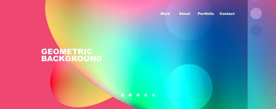 Circle, flowing shape composition geometric abstract background. Vector Stock Illustration