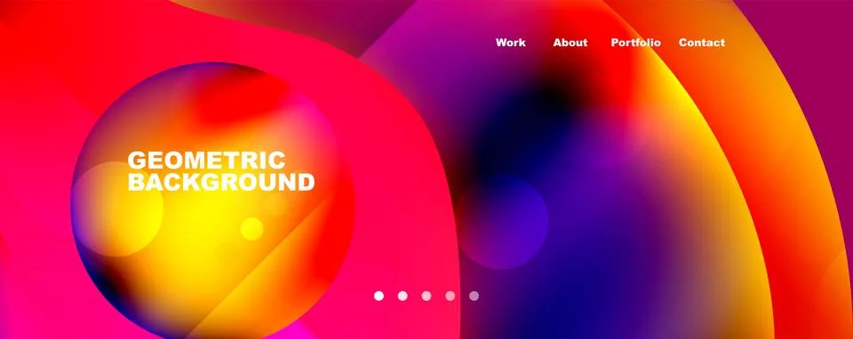 Circle, flowing shape composition geometric abstract background. Vector 스톡 일러스트