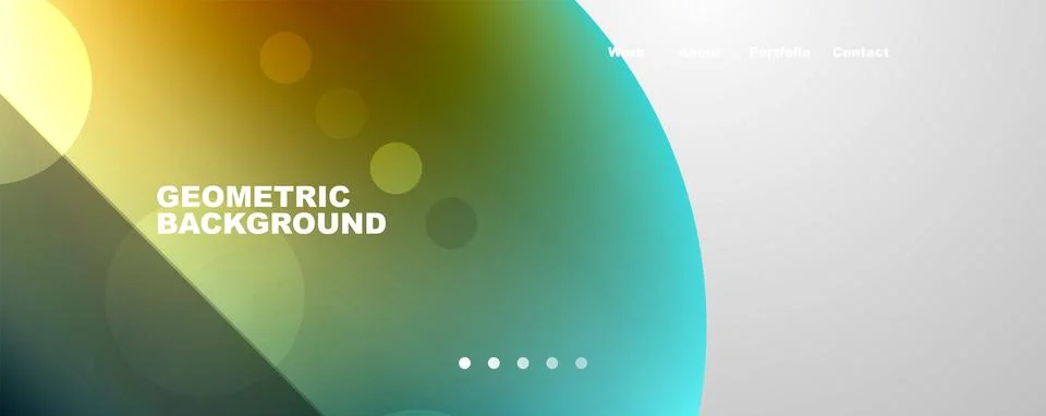 Circle, flowing shape composition geometric abstract background. Vector 스톡 일러스트