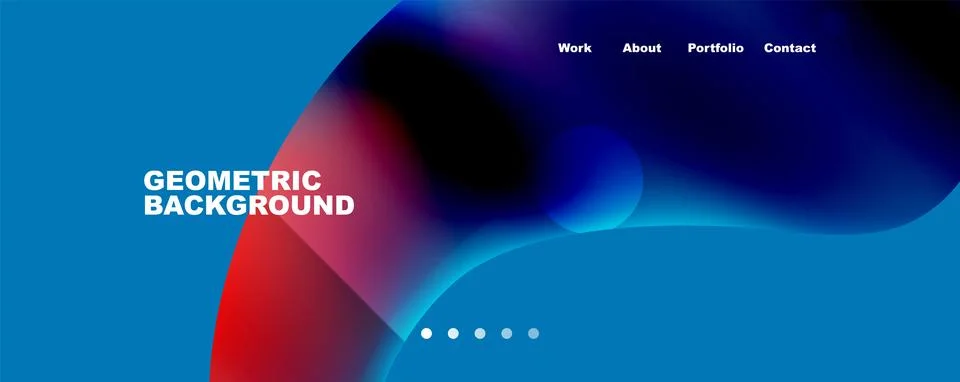 Circle, flowing shape composition geometric abstract background. Vector Illustrazione stock