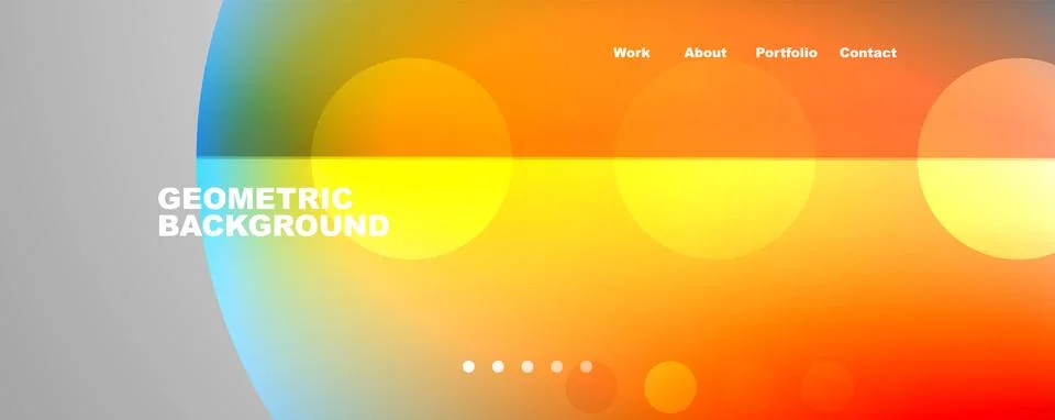 Circle, flowing shape composition geometric abstract background. Vector Stock Illustration