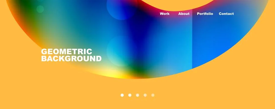 Circle, flowing shape composition geometric abstract background. Vector 스톡 일러스트