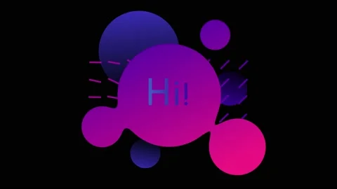 Circle fluid shapes pattern background abstract composition with text HI Stock Footage 156987451
