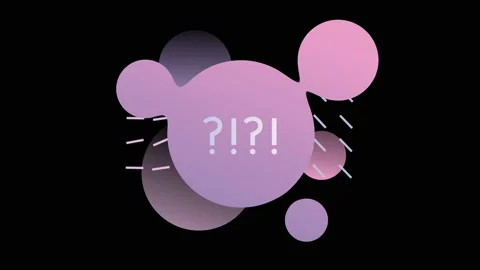 Circle fluid shapes pattern background abstract composition with Question Mark Video stock 156987590