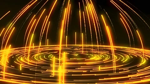 Circle Fly Particle 01 Video stock 158574772