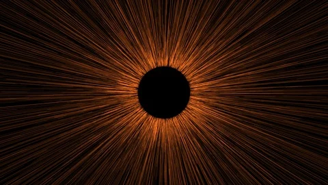 Circle with flying particles in black space Stock-Footage 86812072