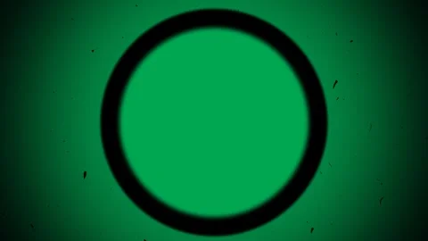 Circle focus frame overlay seamless loop animation with stop motion noise. Video stock 331667117