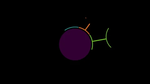 Circle folowchart template. Stock Footage 130102417