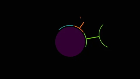 Circle folowchart template. Stock Footage 130718965