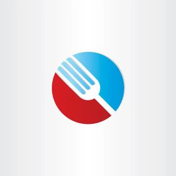 Circle fork restorant symbol Illustrazione stock