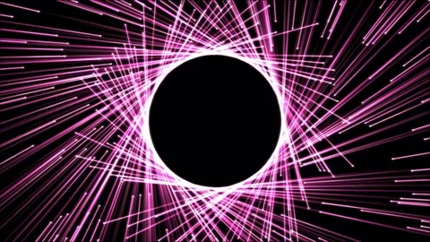 Circle Forming Particle Beams Animation - Pink Stock Footage 74098617