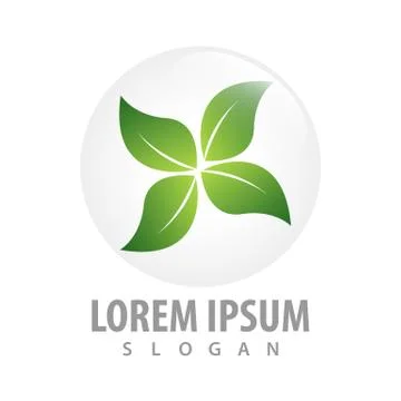 Circle four leaf concept design. Symbol graphic template element vector Stock Illustration