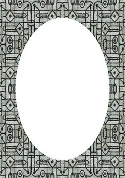 Circle Frame Background with Decorated Borders 写真素材