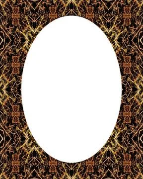 Circle Frame Background with Decorated Borders White circle frame backgrou... 写真素材