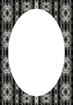Circle Frame Background with Decorated Borders White circle frame backgrou... Stock Photos