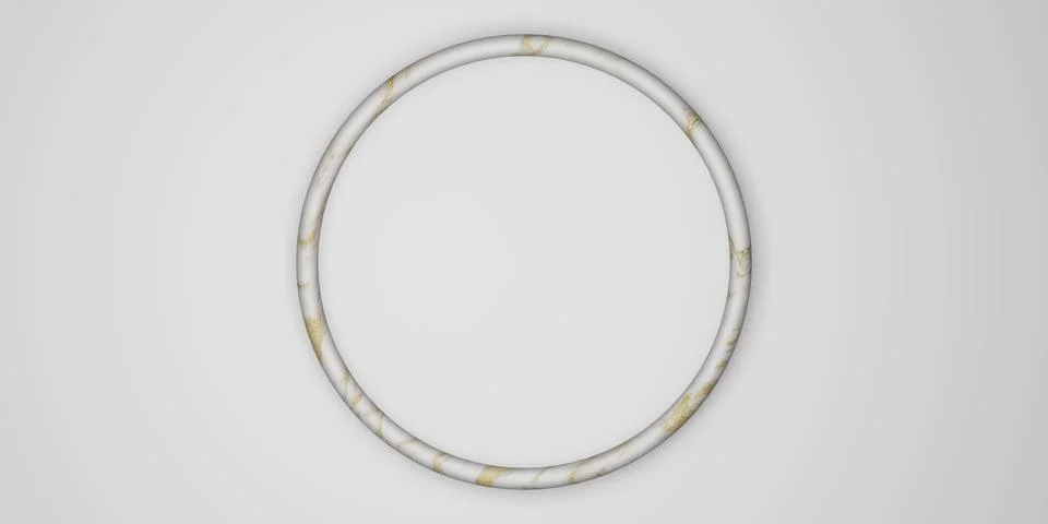 Circle frame background simple luxury for placing text and products 3D illust Illustrazione stock